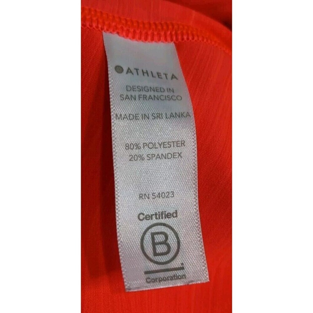 Athleta Ultimate 5” Short RADIANT RED Orange Bright SIZE XL Biker Shorts Gym N8 - Picture 5 of 9